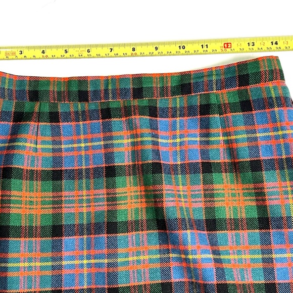 Vintage Handmade Scottish Tartan A-Line Wool Skirt size Small or 4/6 - Picture 5 of 7